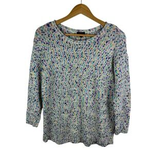 Talbots‎ Confetti Knit Sweater Small Multicolor Preppy Colorful Rainbow Pullover